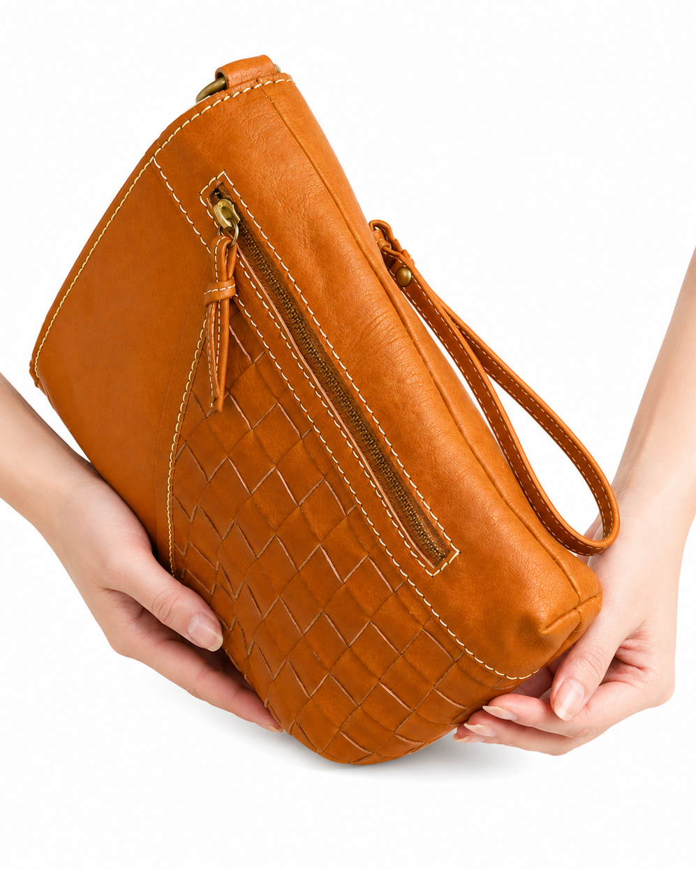 Terra Weave Leather Crossbody Bag