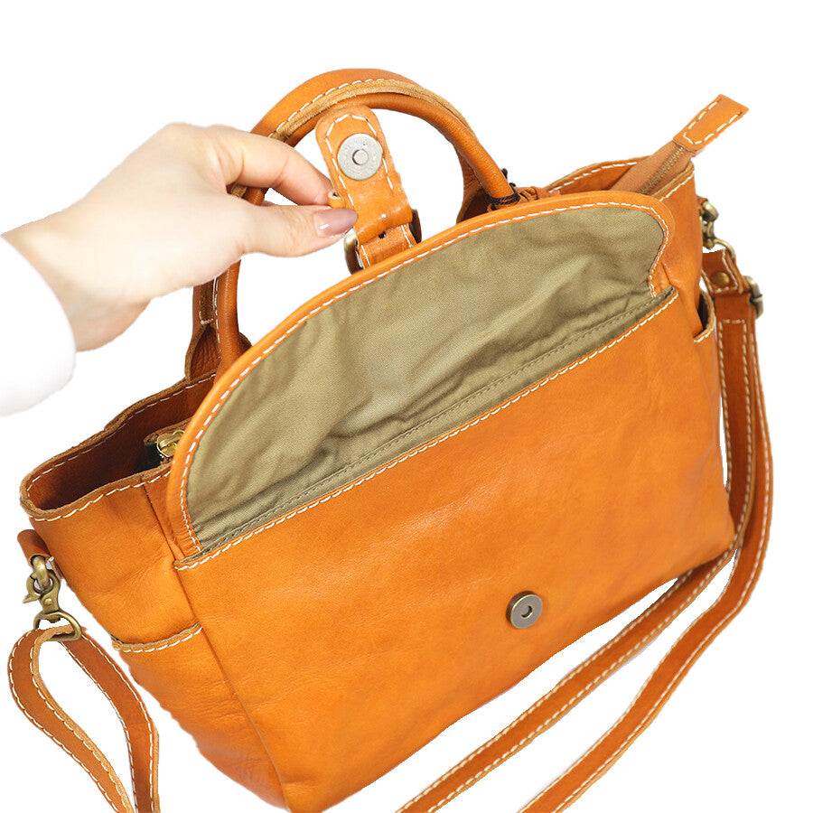 Terra Woven Buckle Leather Bag