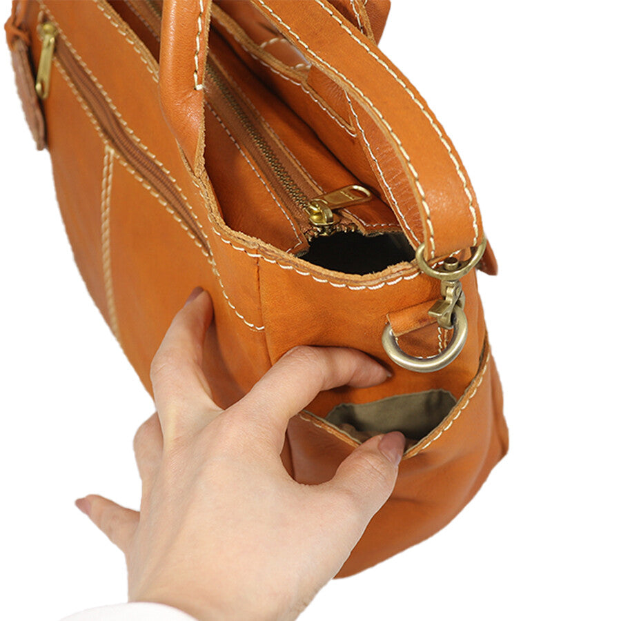 Terra Woven Buckle Leather Bag