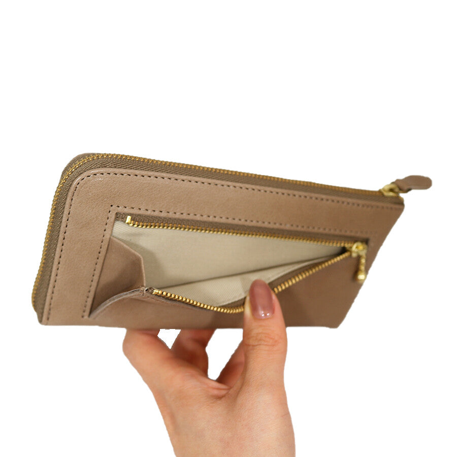 Flora L-Zip Leather Wallet