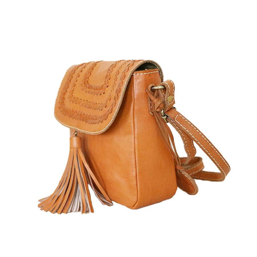 Terra Tassel Leather Crossbody Bag