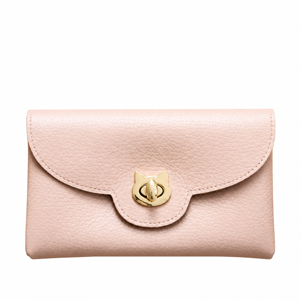 Lunelle Cat-Turn Leather Wallet