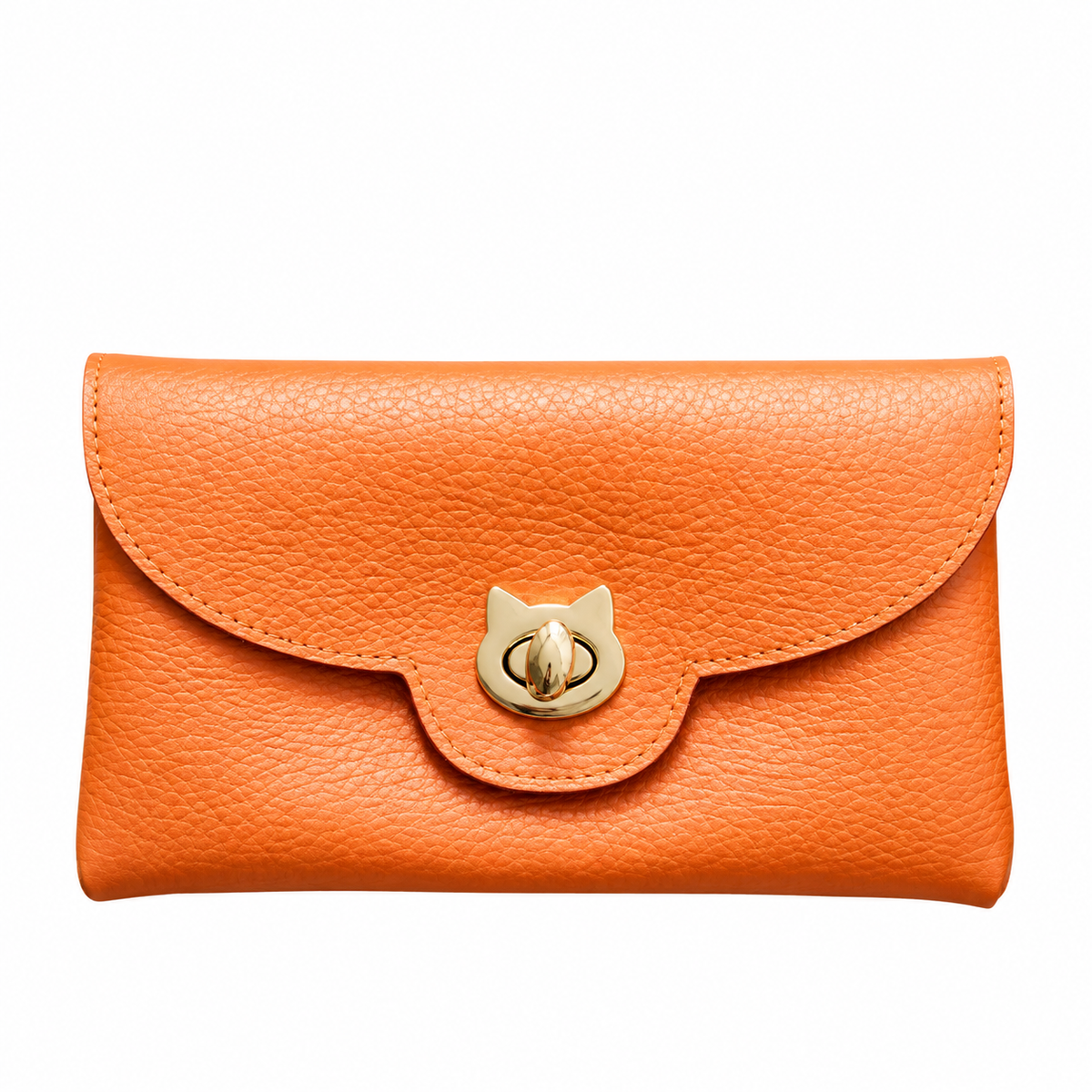 Lunelle Cat-Turn Leather Wallet