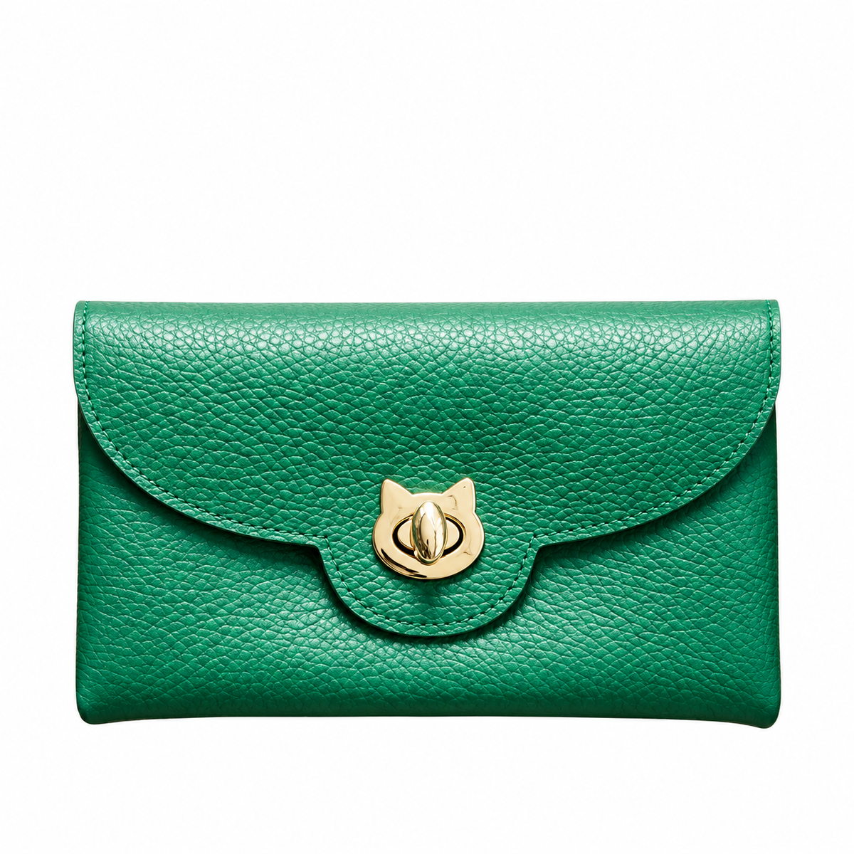 Lunelle Cat-Turn Leather Wallet