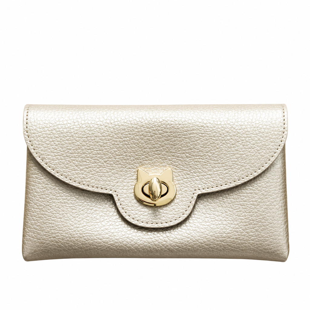 Lunelle Cat-Turn Leather Wallet
