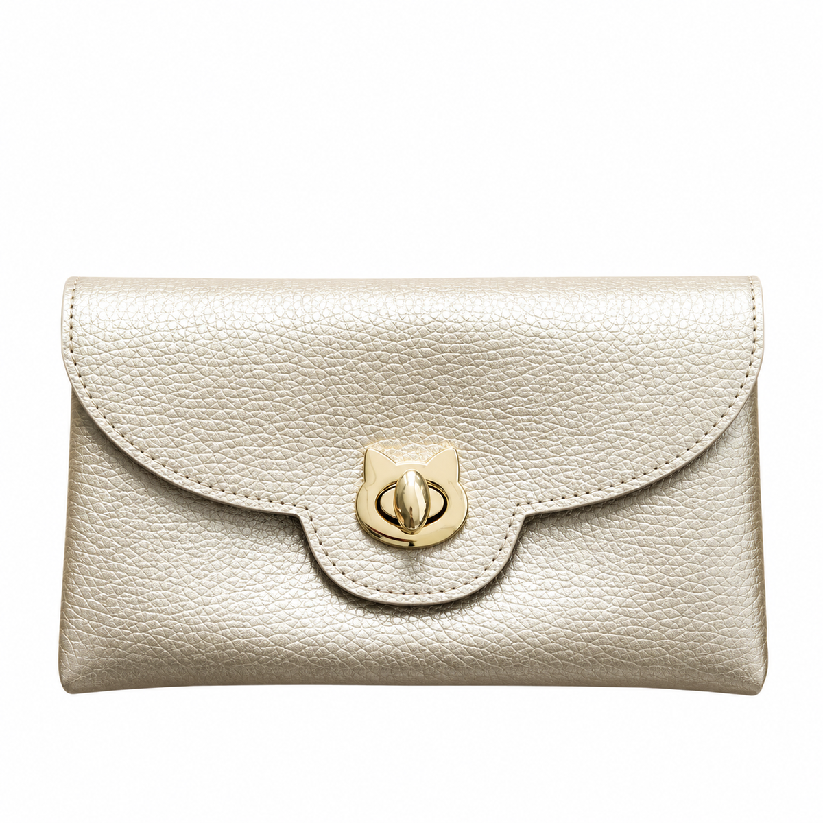 Lunelle Cat-Turn Leather Wallet