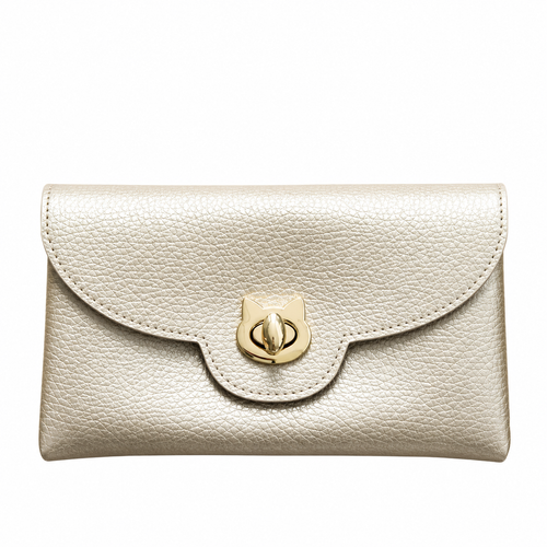 Lunelle Cat-Turn Leather Wallet