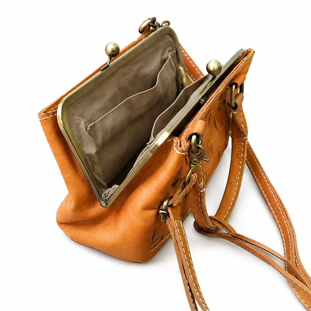 Terra Woven Kiss-Lock Bag