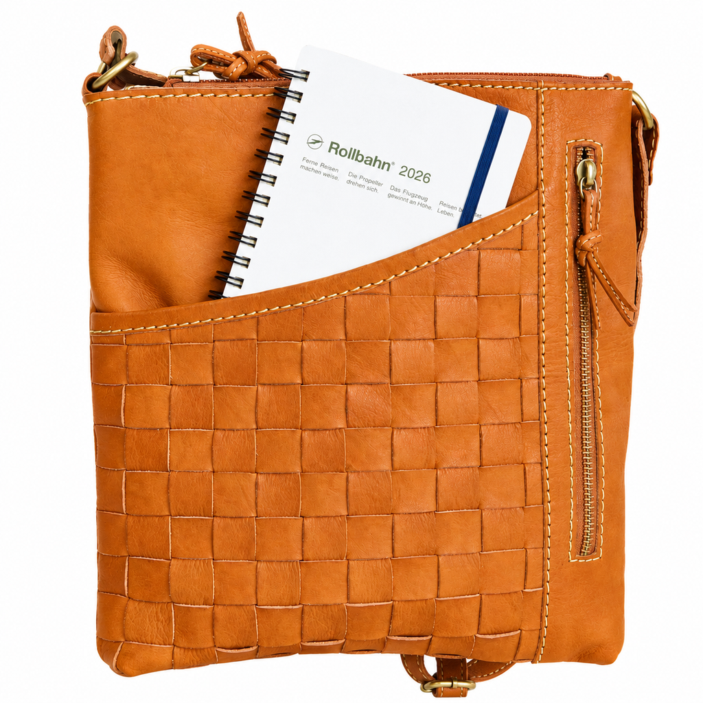 Terra Weave Leather Crossbody Bag
