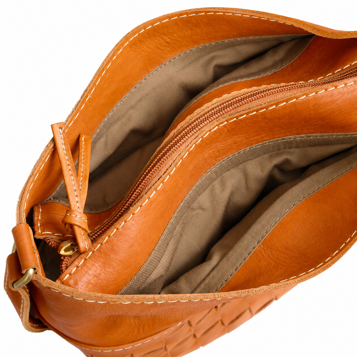 Terra Weave Leather Crossbody Bag