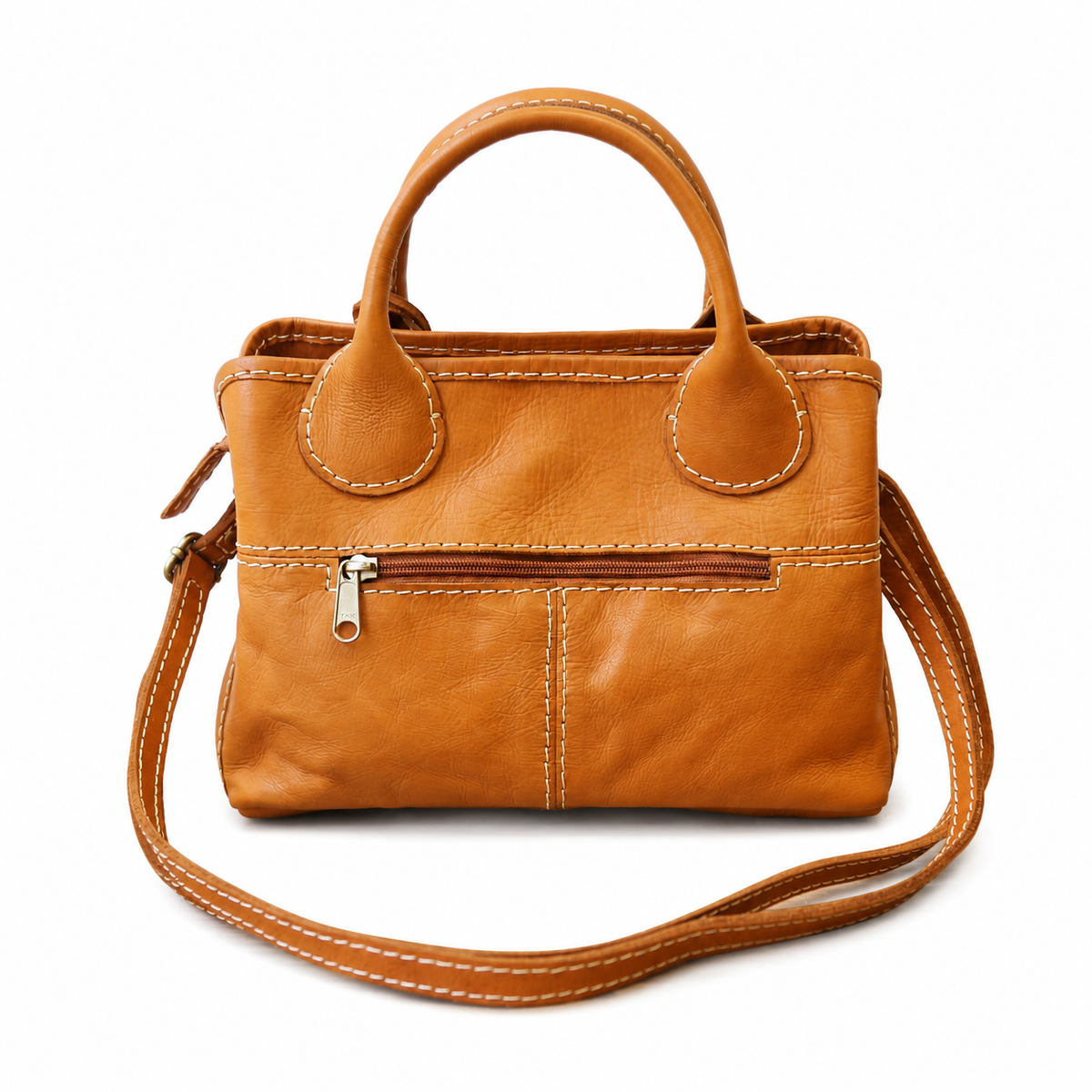 Terra Stitch Leather Handbag