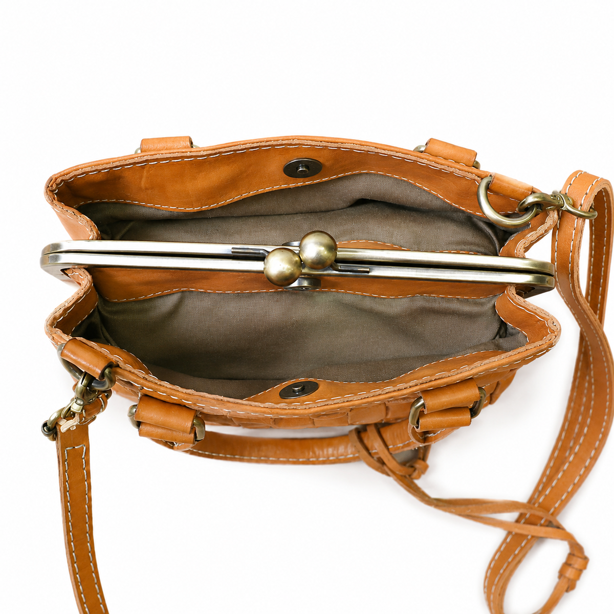 Terra Woven Kiss-Lock Bag