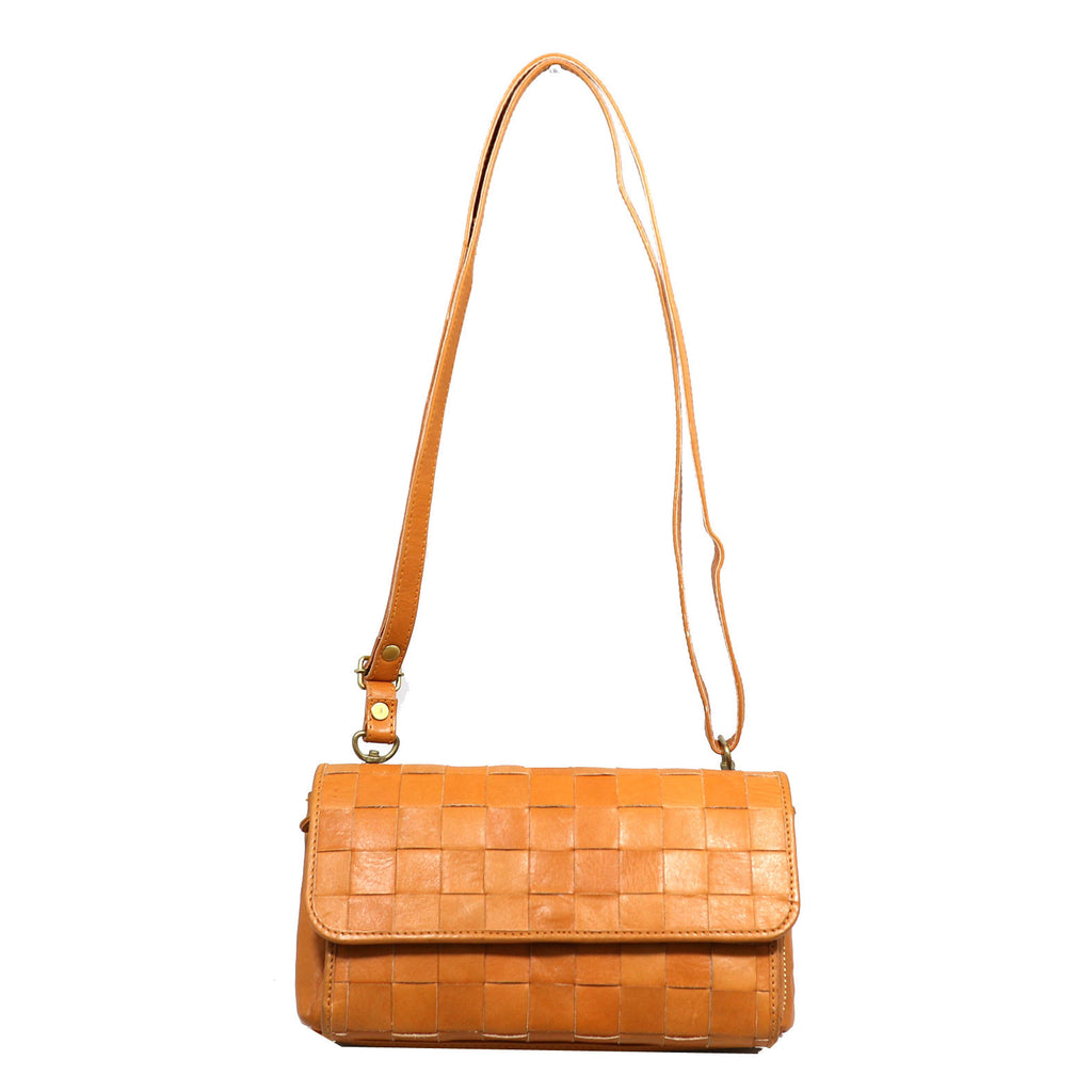 Terra Woven Leather Wallet Bag