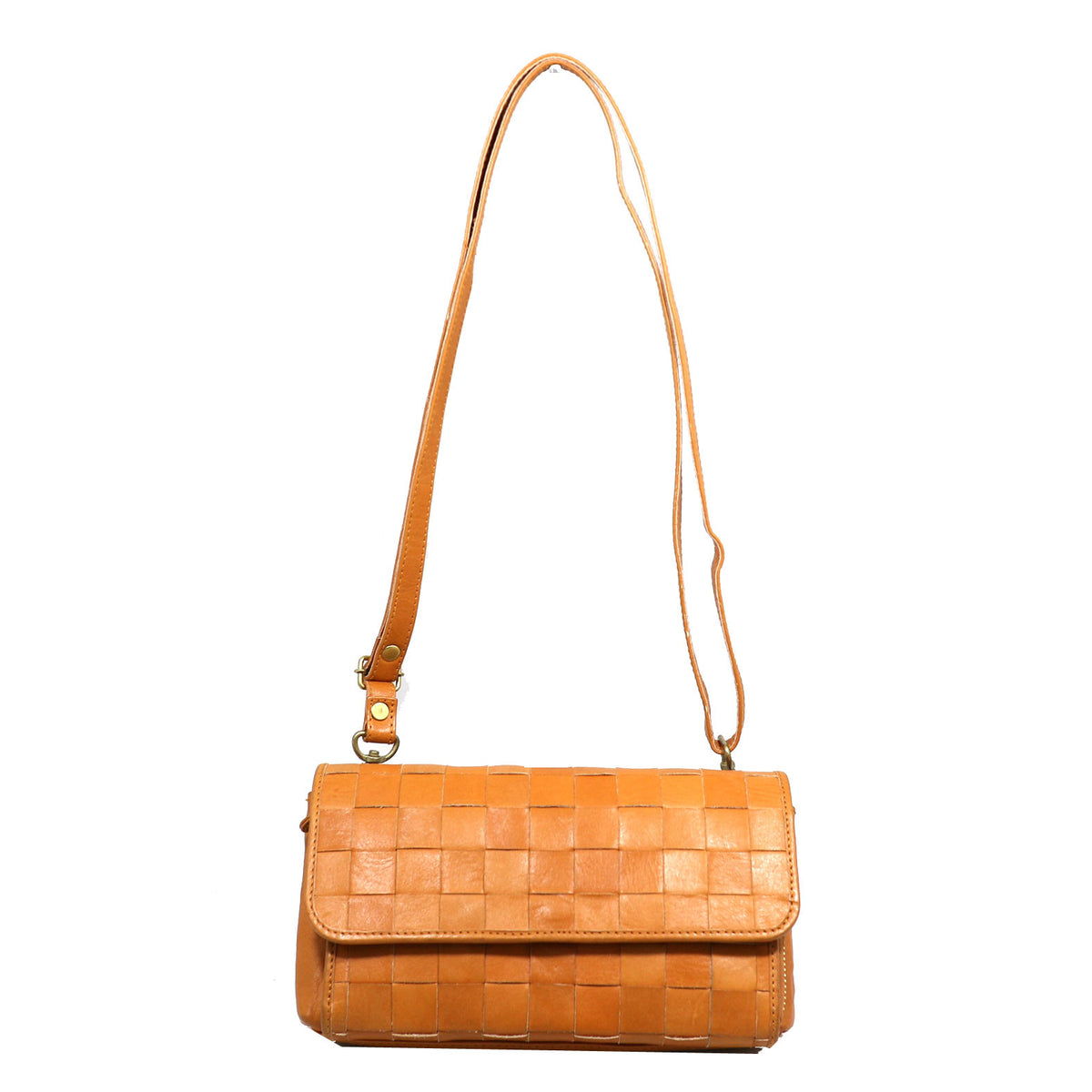 Terra Woven Leather Wallet Bag