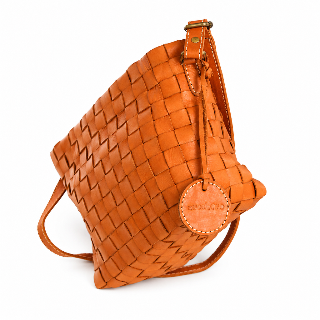 Terra Woven Leather Shoulder Bag