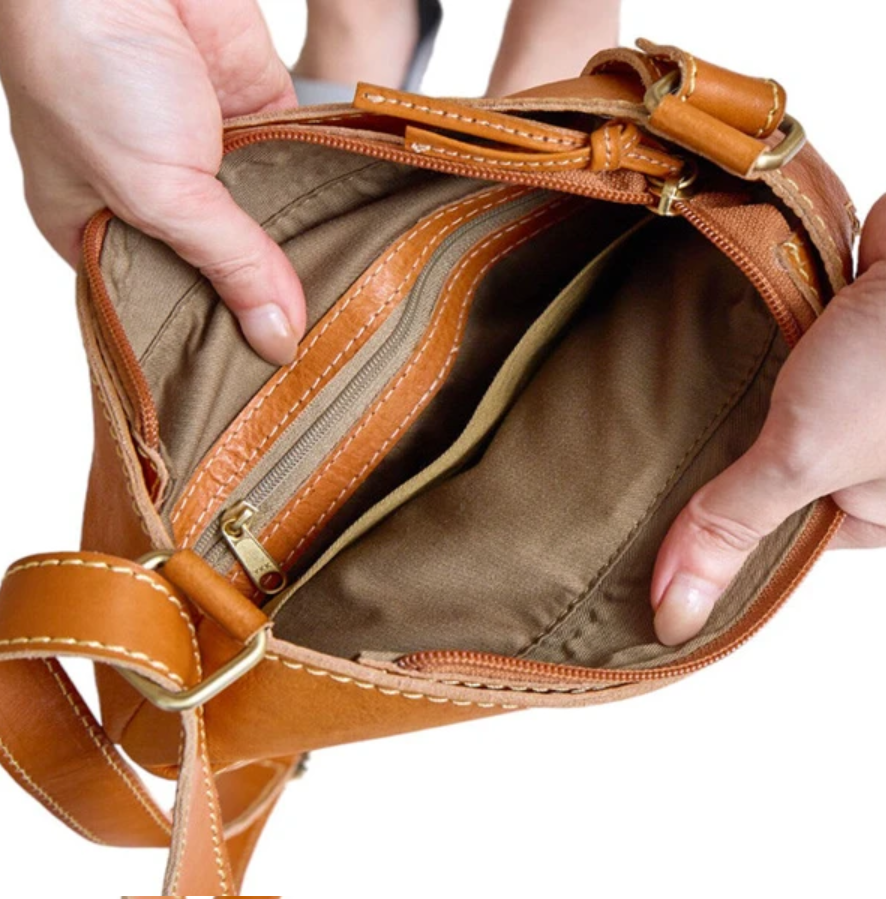 Terra Weave Leather Crossbody Bag