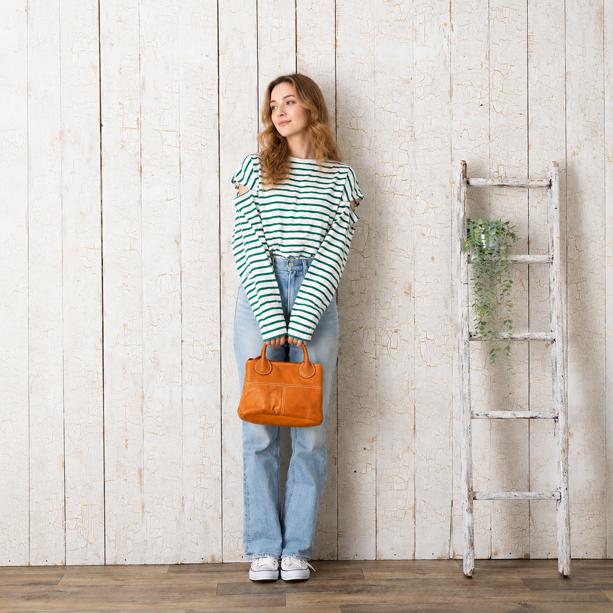 Terra Stitch Leather Handbag