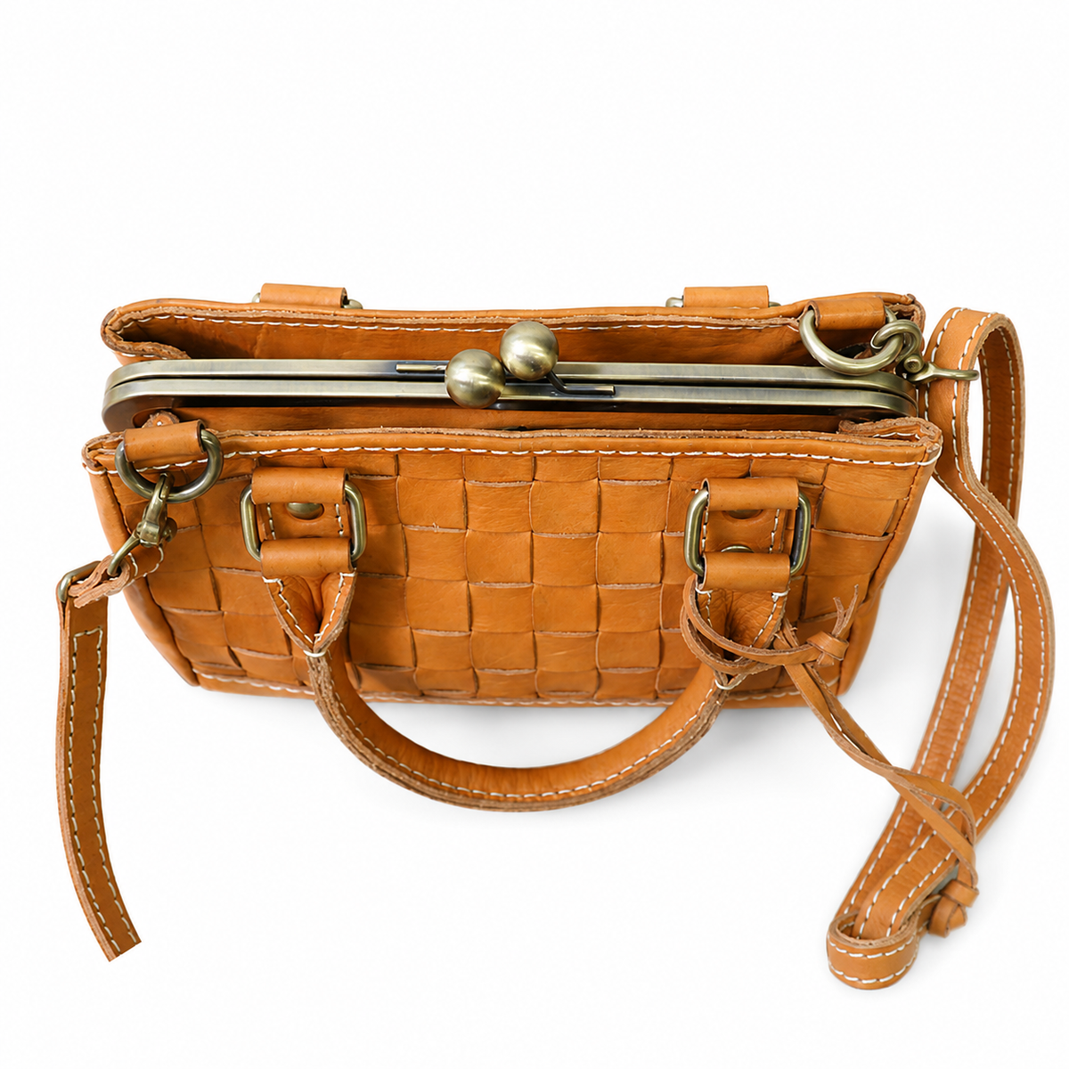 Terra Woven Kiss-Lock Bag