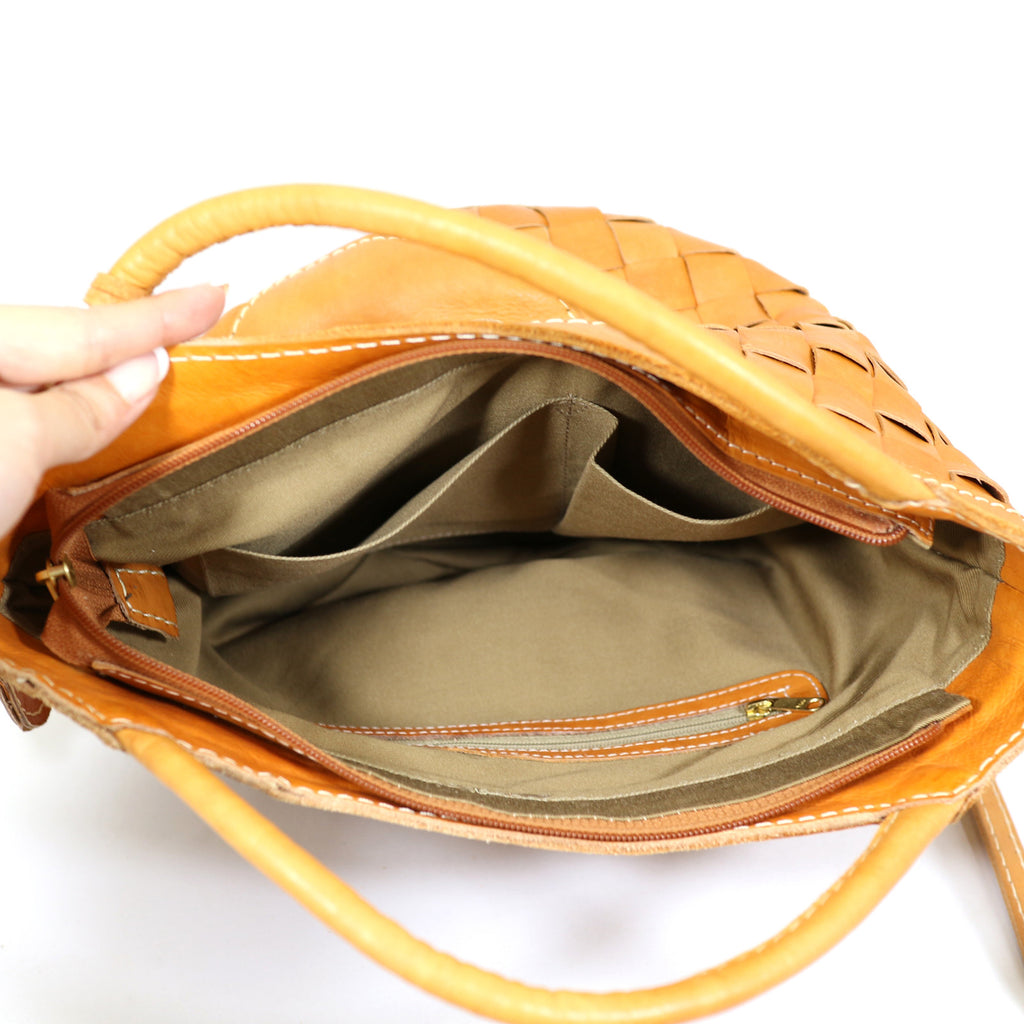 Terra Woven Leather Bag