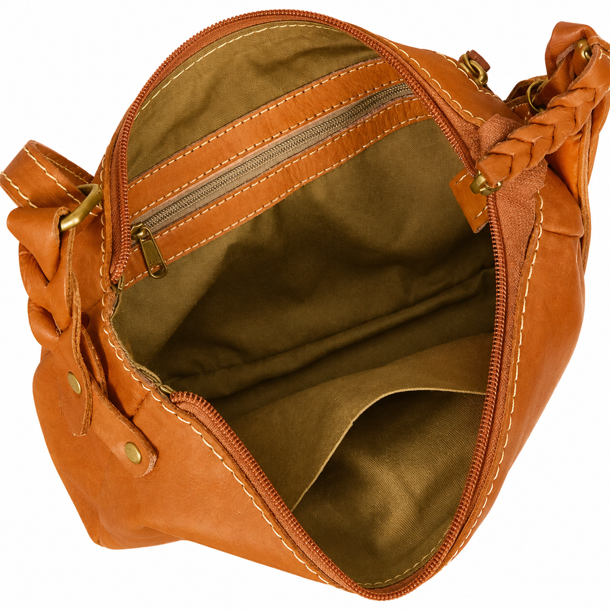 Terra Woven Leather Crossbody Bag