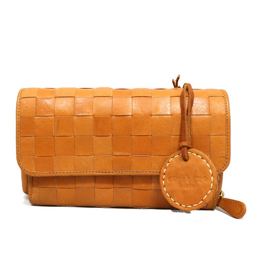 Terra Woven Leather Wallet Bag