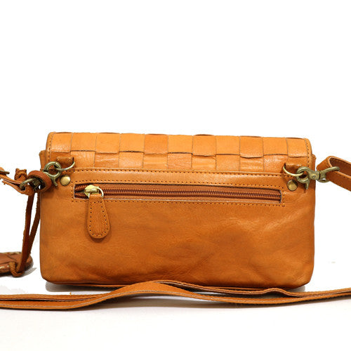 Terra Woven Leather Wallet Bag
