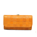 Terra Woven Kiss-Lock Leather Wallet