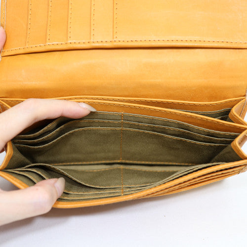 Terra Woven Kiss-Lock Leather Wallet