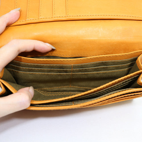 Terra Woven Kiss-Lock Leather Wallet