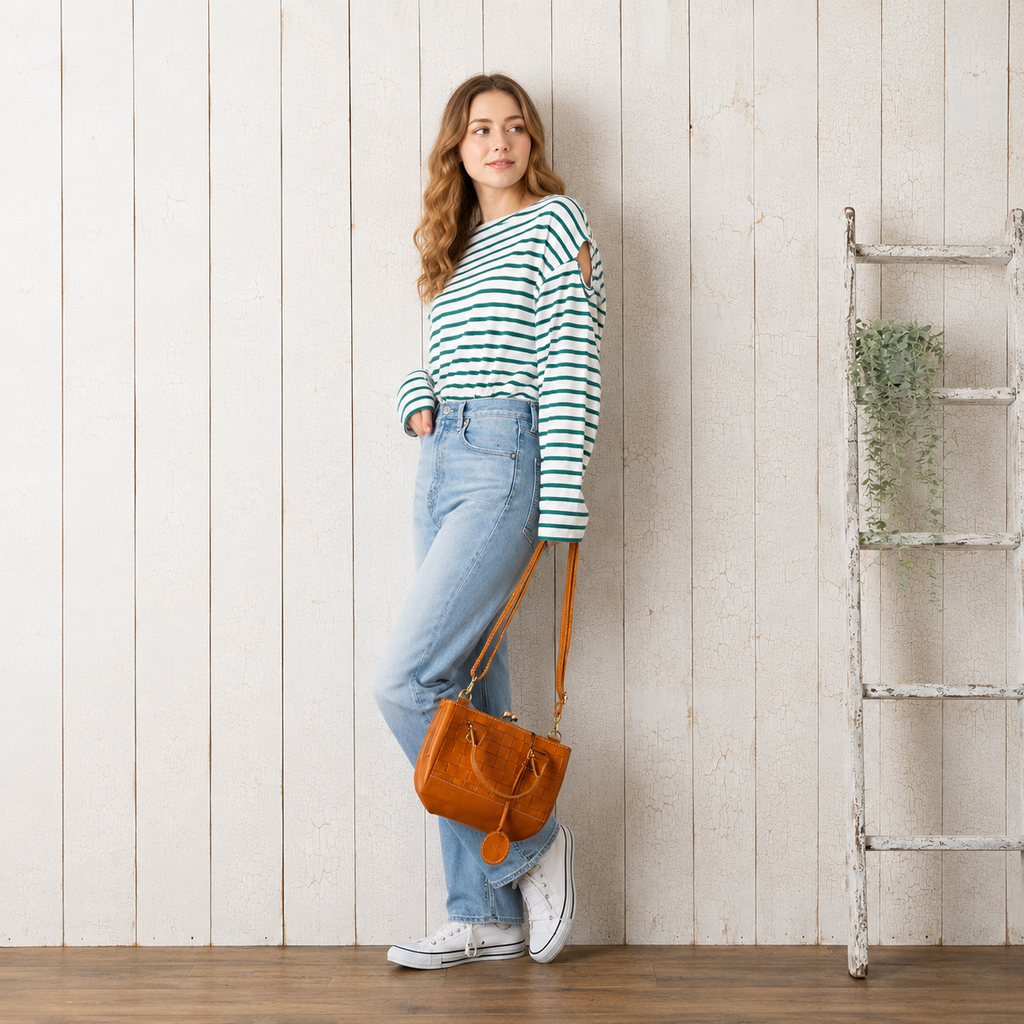 Terra Woven Kiss-Lock Bag