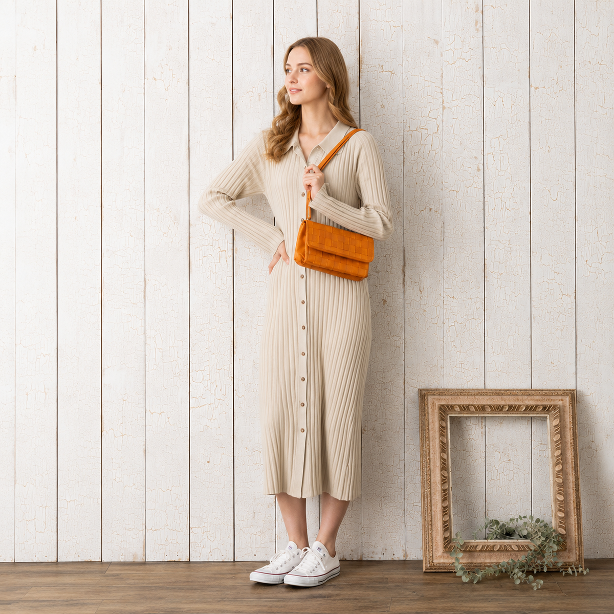 Terra Woven Leather Wallet Bag