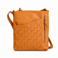Terra Weave Leather Crossbody Bag