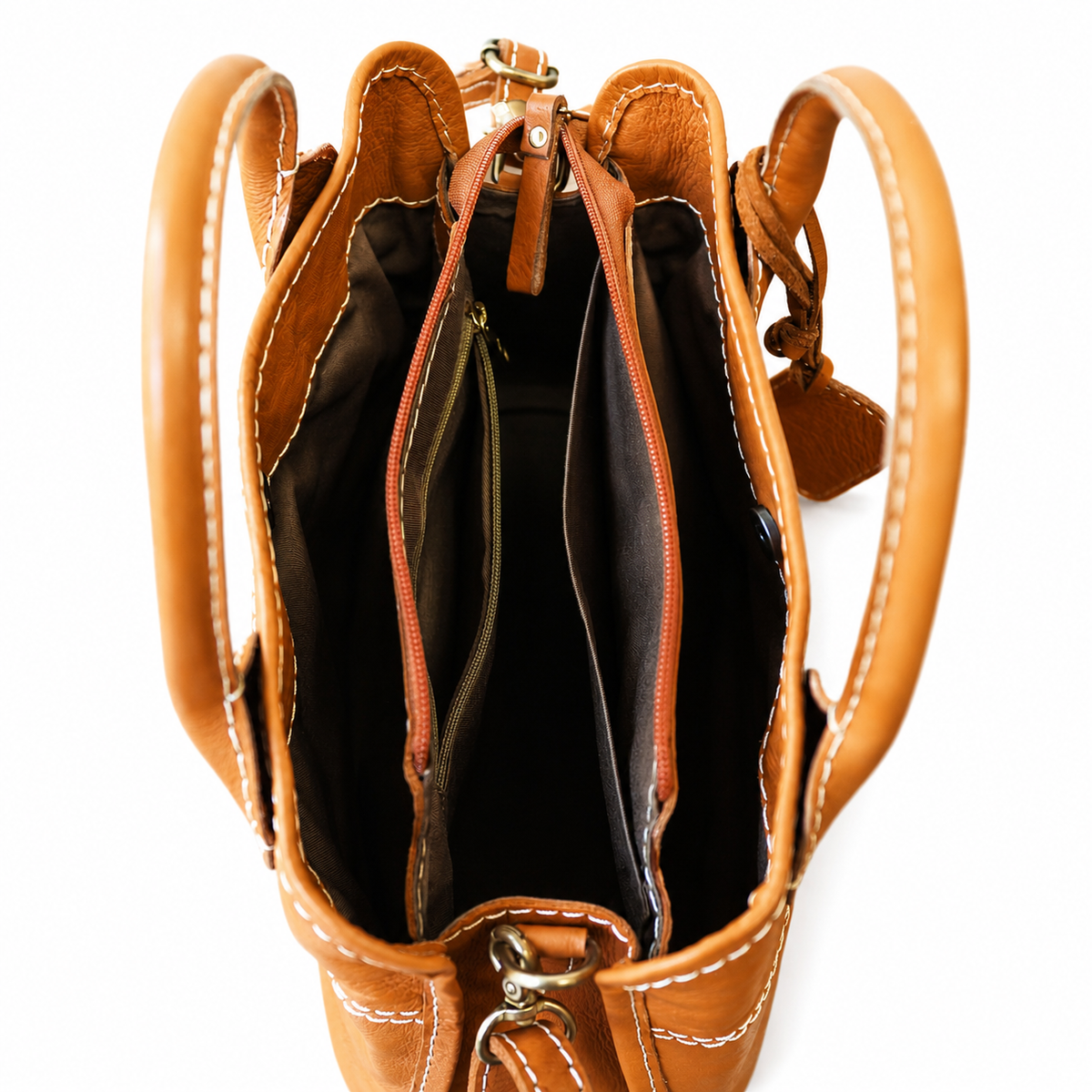 Terra Stitch Leather Handbag