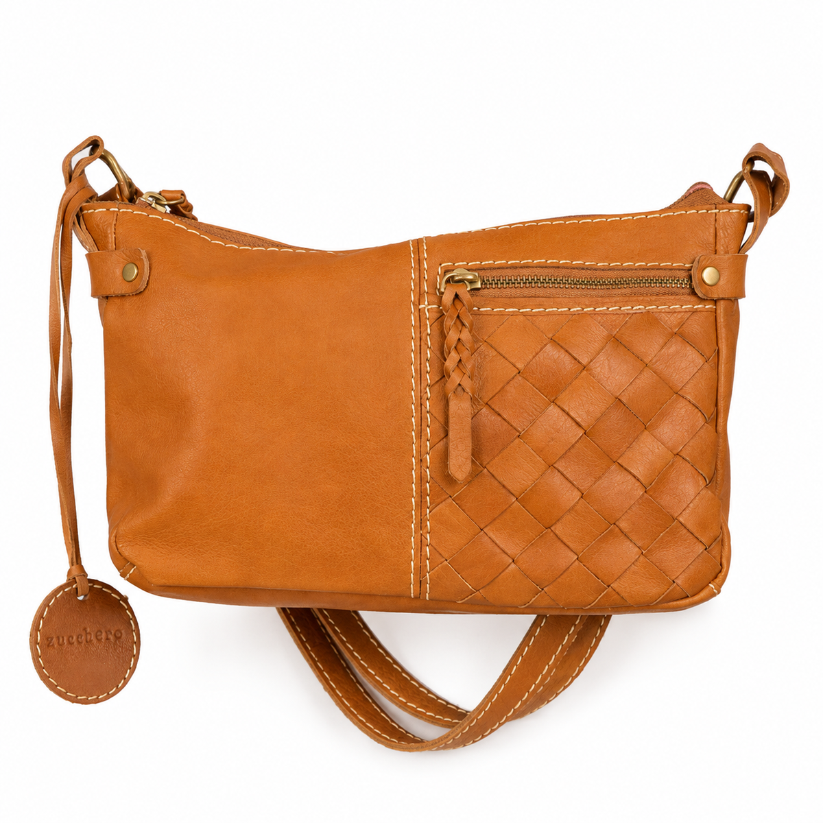 Terra Woven Leather Crossbody Bag