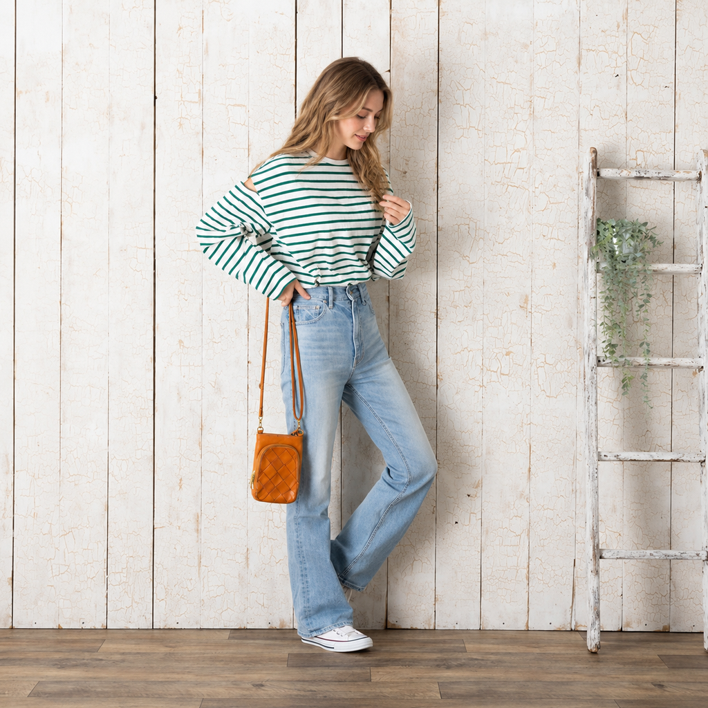 Solena Woven Leather Mini Crossbody