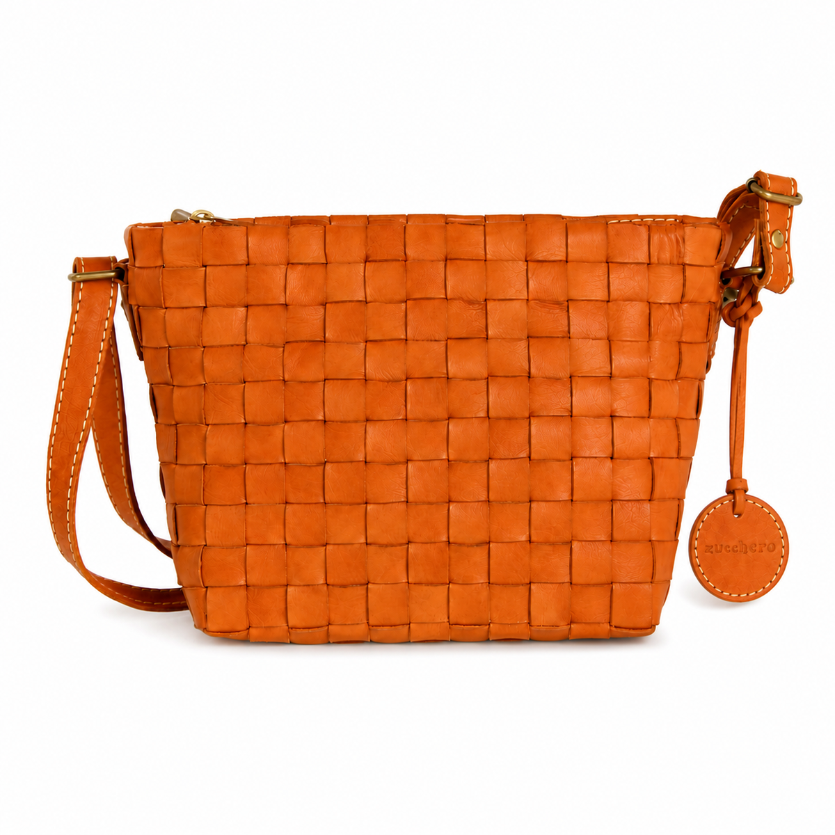 Terra Woven Leather Shoulder Bag