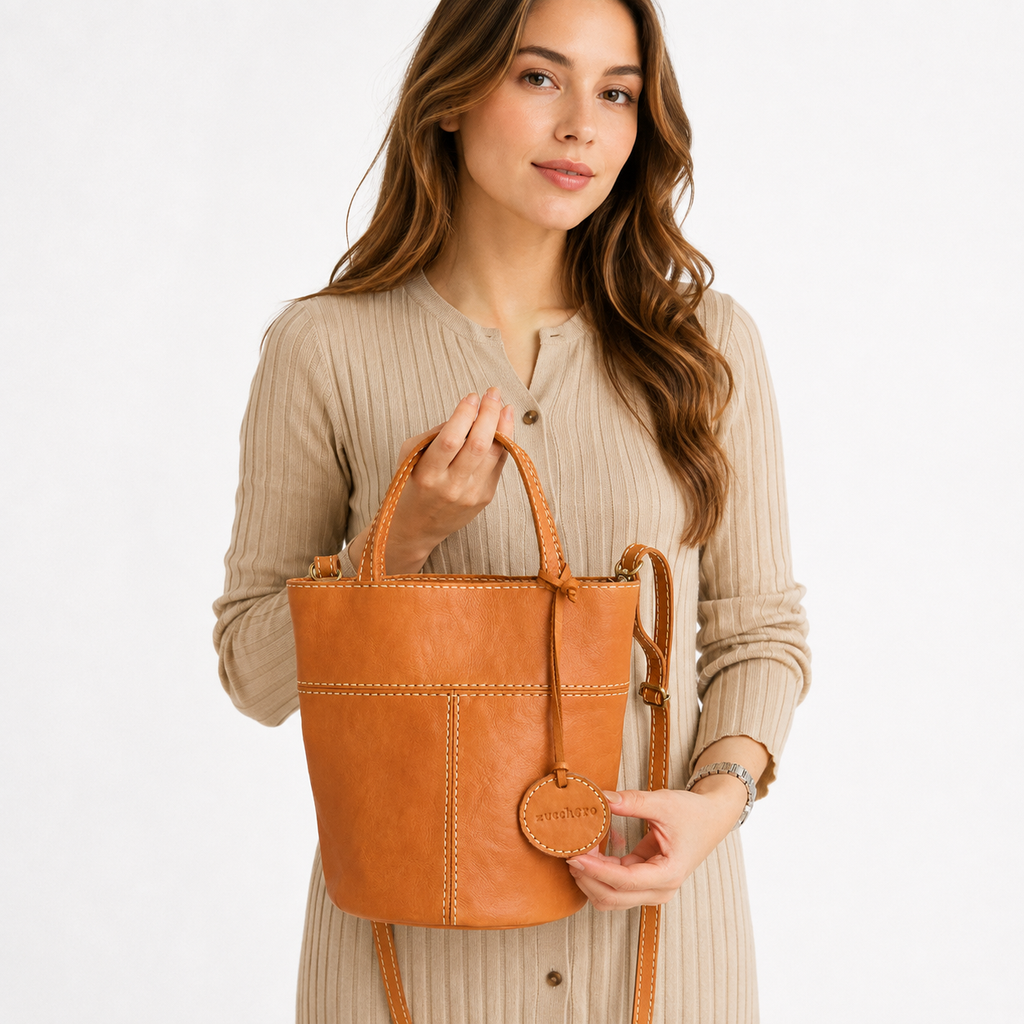 Terra Cylinder Leather 2-Way Bag